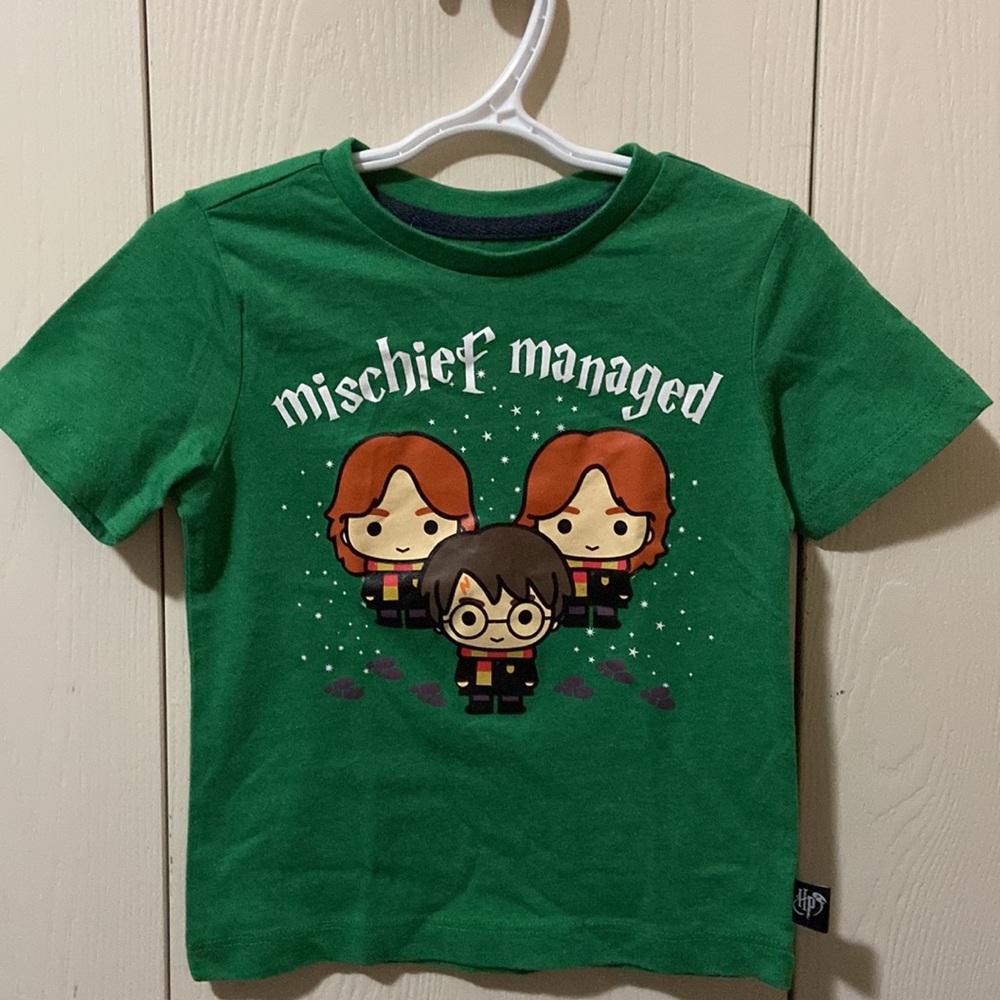 Harry Potter Green Mischief Managed Tee